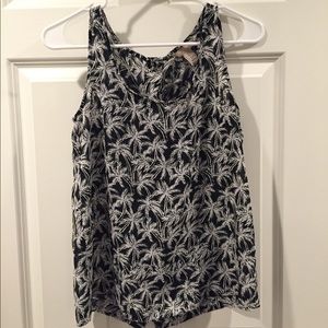 Navy & White Sleeveless Top, BR Factory, Size XS